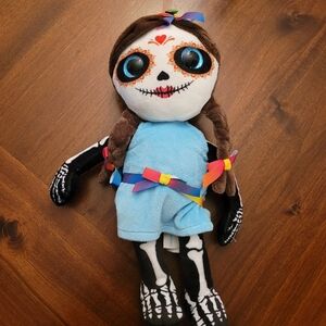 WISHPETS XOXO Day of The Dead Doll Stuffed Plush Toy, Girl 11"￼